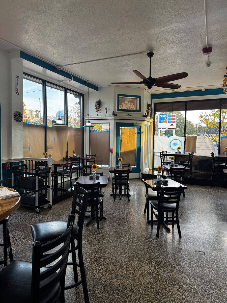 Front windows and seating